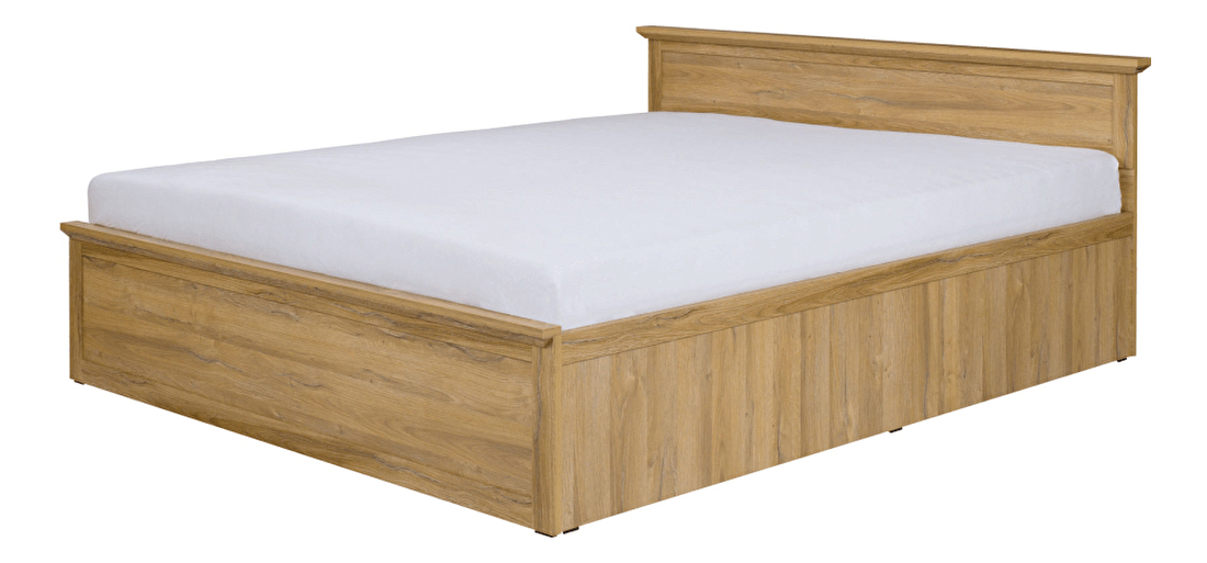Manželská postel 160 cm Leoras MZ21 (s roštem) (dub grand)