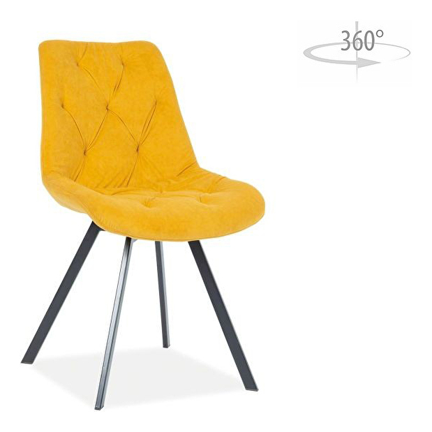 Jídelní židle Vennie (žlutá + černá)