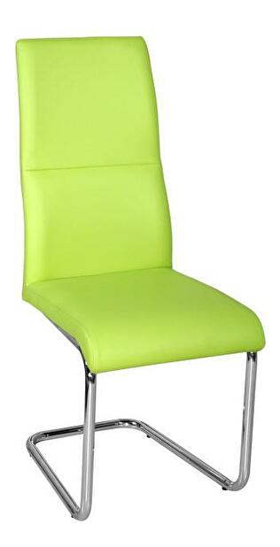 Jídelní židle Blissia (zelená + chrom)