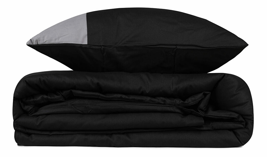 Ložní prádlo 160 x 220 cm Plaines (černá + šedá)