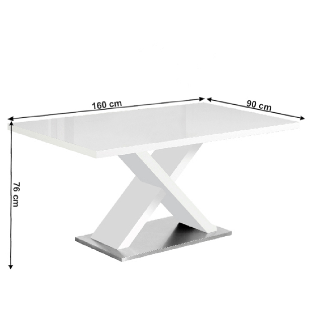Jídelní stůl 160 cm Farni (bílá)