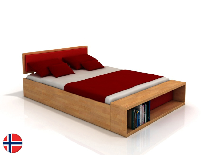 Manželská postel 160 cm Naturlig Invik (buk) (s roštem)