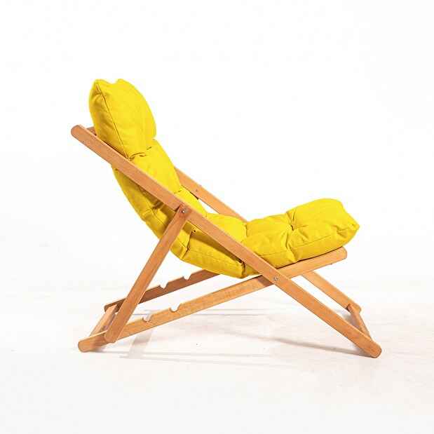 Zahradní židle Myla (žlutá + přírodní)