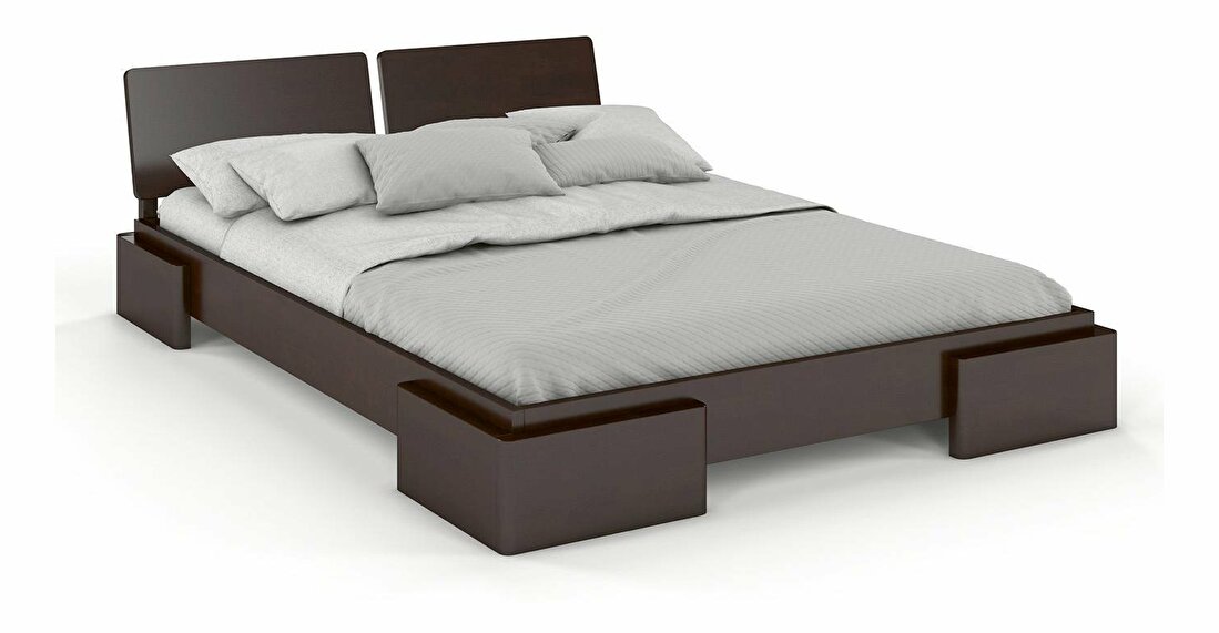 Manželská postel 160 cm Naturlig Jordbaer (buk)