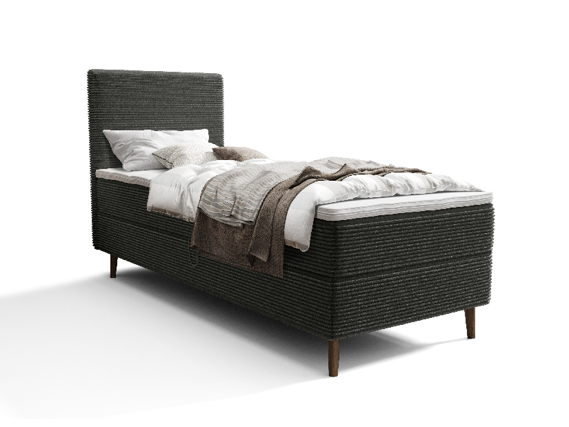 Jednolůžková postel 90 cm Napoli Comfort (tmavě zelená) (s roštem, bez úl. prostoru)