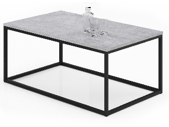 Konferenční stolek Namira (černá + beton)