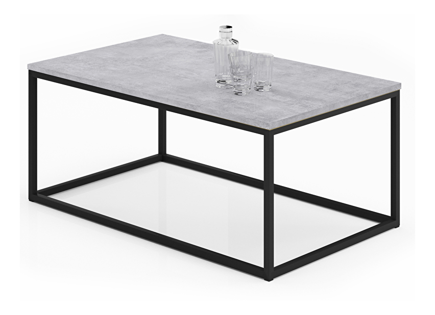 Konferenční stolek Namira (černá + beton)