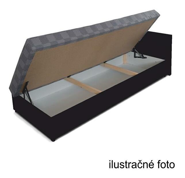 Jednolůžková postel (válenda) 80 cm Jeannine (hnědá) (s úl. prostorem) (L)