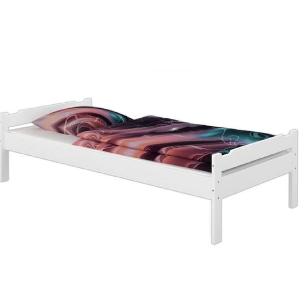 Jednolůžková postel 90 cm Lipo (bílá)