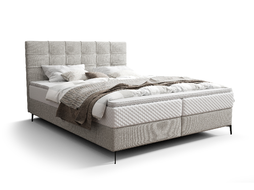 Jednolůžková postel 120 cm Infernus Bonell (světle šedá) (s roštem, s úl. prostorem)
