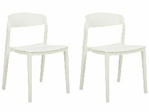 Set 2 ks jídelních židlí Seasar (bílá)