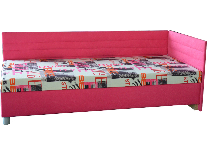 Jednolůžková postel (válenda) 90 cm Etile 2 (se 7-zónovou matrací lux) (P) *výprodej