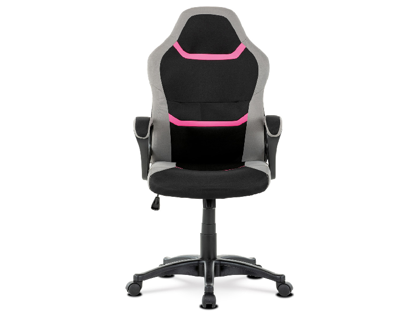 Kancelářská/herní židle Leira-L611-PINK (černá + šedá + růžová)