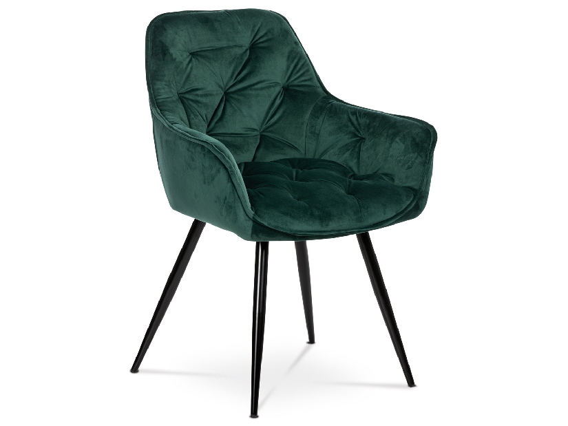 Jídelní židle Charli-GRN4 (zelená + černá)
