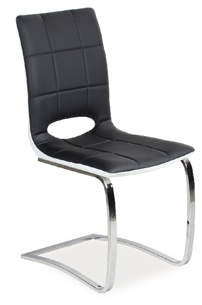 Jídelní židle Jacquelin (ekokůže černá + bílá)