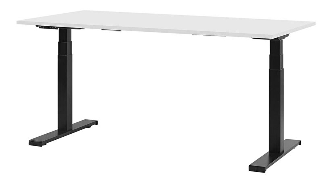 Psací stůl DEsIRA II (160x72 cm) (bílá + černá) (el. nastavitelný)