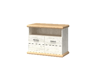 TV stolek/skříňka Kenny 12 (craft bílý + craft zlatý)