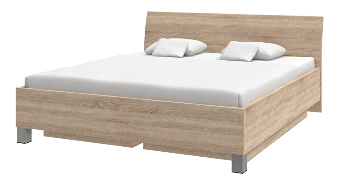 Manželská postel 180 cm Decodom Uno Typ P-180 (s roštem) (s roštem) (dub řezaný bardolino)