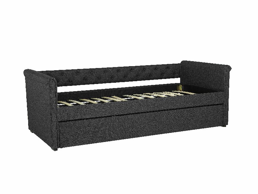 Rozkládací postel 90 cm LISABON (s roštem) (šedá) *výprodej