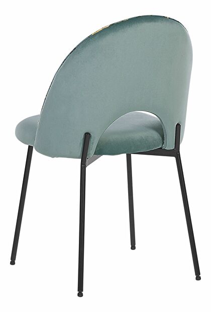Set 2 ks. jídelních židlí CAVEL (látka) (zelená)