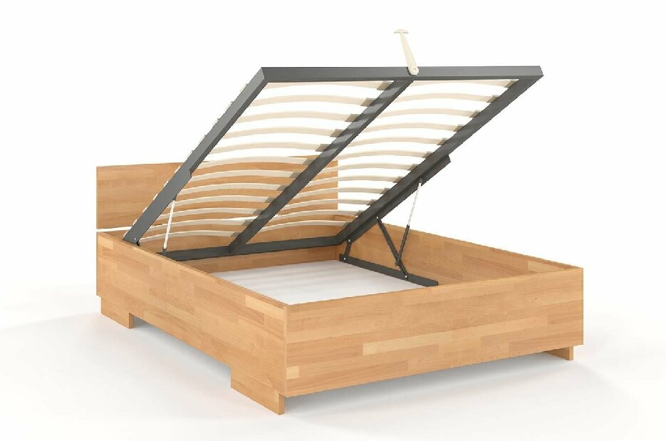 Manželská postel 160 cm Naturlig Larsos High BC (buk)