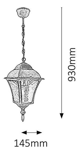 Venkovní svítidlo Toscana 8399 (antická stříbrná)