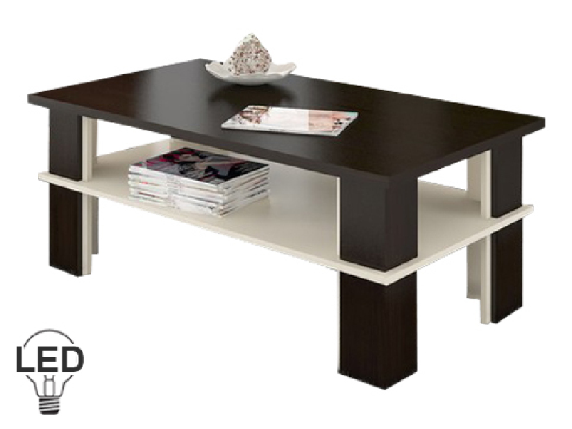 Konferenční stolek Futura 2 (wenge + krém) *výprodej