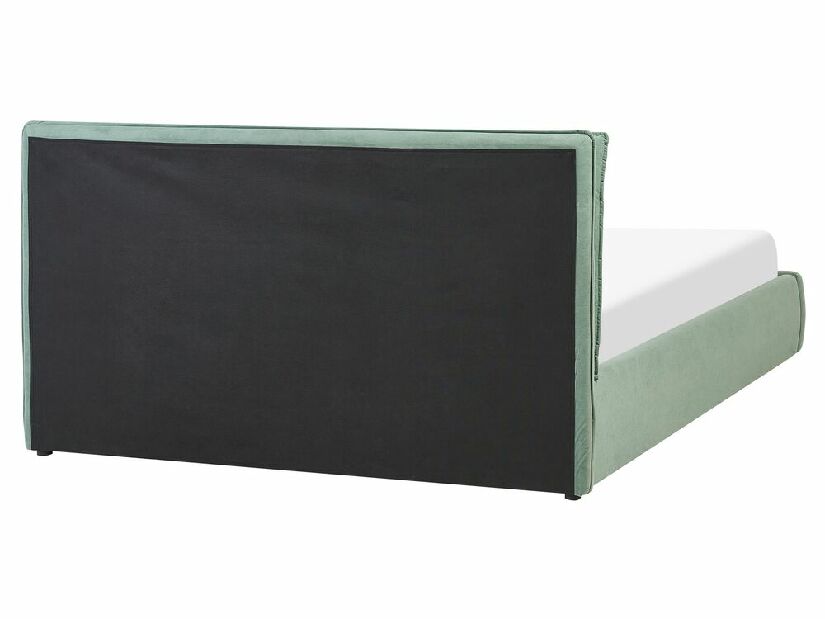 Manželská postel 160 cm Berit (zelená) (s roštem) (s úl. prostorem)