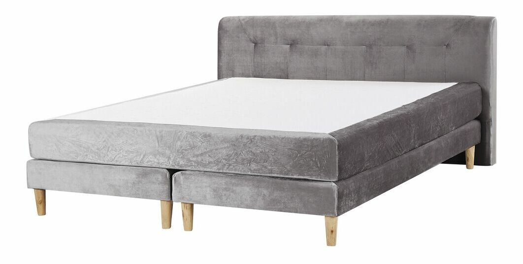 Manželská postel 160 cm MARIASSE (šedá) (s roštem)