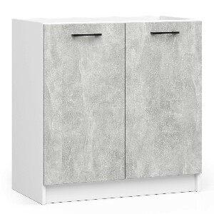 Dolní kuchyňská skříňka Ozara S80ZL (bílá + beton)