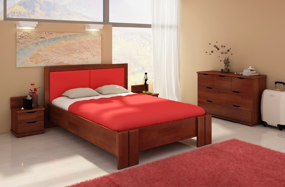 Manželská postel 180 cm Naturlig Manglerud High BC (borovice)