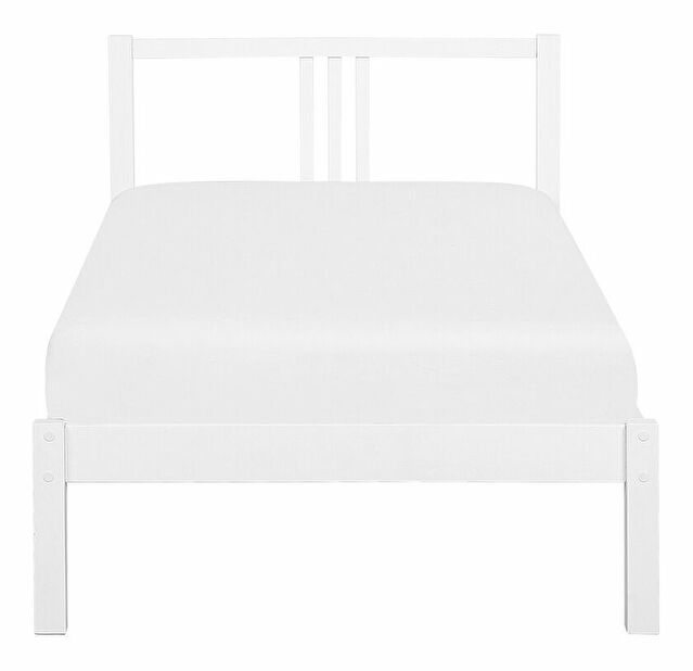 Jednolůžková postel 90 cm VALLES (s roštem) (bílá)