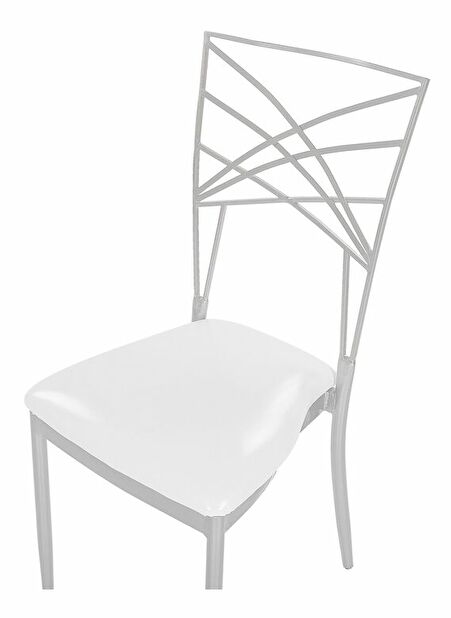 Set 2 ks. jídelních židlí GIRION (stříbrná)