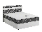 Manželská postel  Boxspring 180x200 cm Mimosa (s roštem a matrací) (bílá + tmavě šedá)
