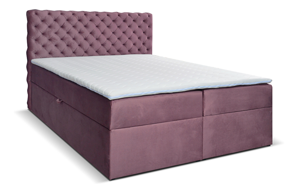 Kontinentální postel 180 cm Orimis (růžová)