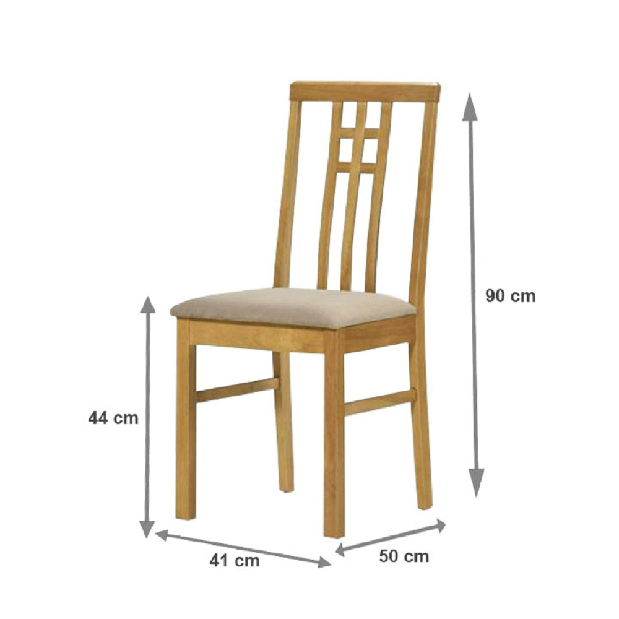Jídelní židle Sarven (dub sonoma + krémová)
