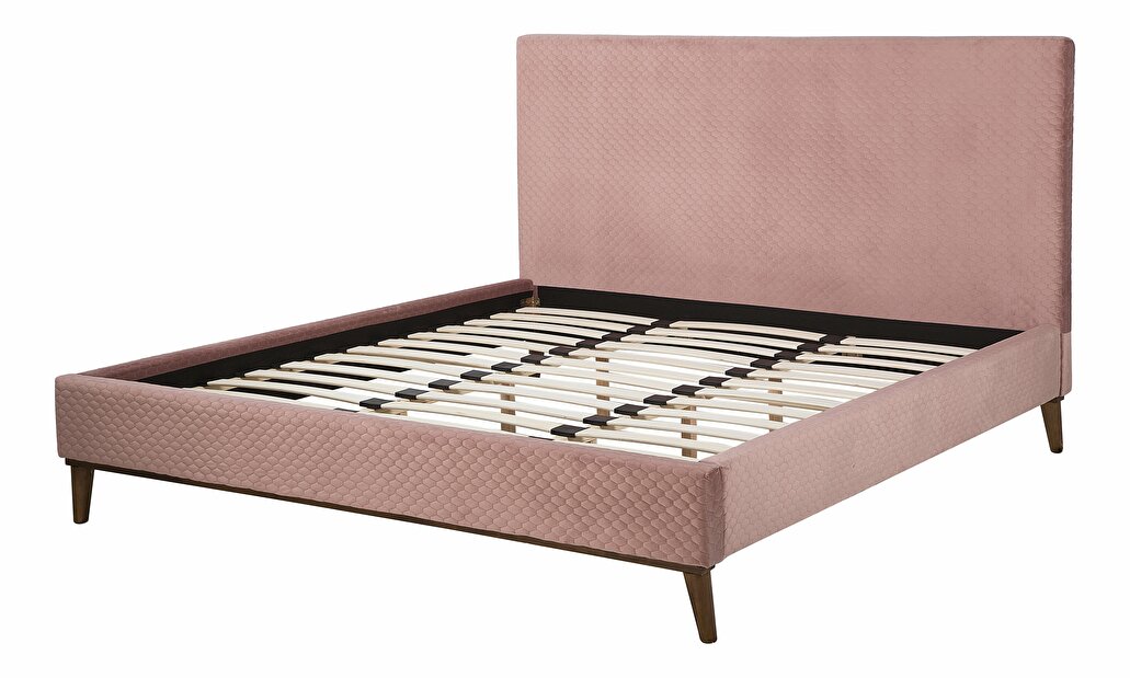 Manželská postel 180 cm BARON (s roštem) (růžová)