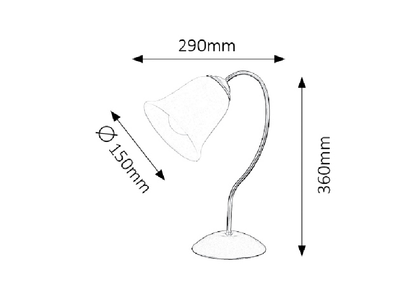Stolní lampa Fabiola 7260 (antická bílá + opálové sklo)