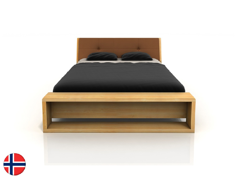 Manželská postel 200 cm Naturlig Ervik (borovice) (s roštem)