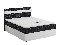 Manželská postel  Boxspring 160x200 cm Mimosa (s roštem a matrací) (bílá + černá)