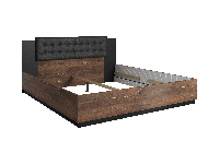 Manželská postel 180 cm Signat Typ 32 (černá + dub artisan)
