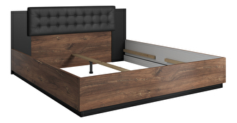 Manželská postel 160 cm Signat Typ 31 (černá + dub artisan)