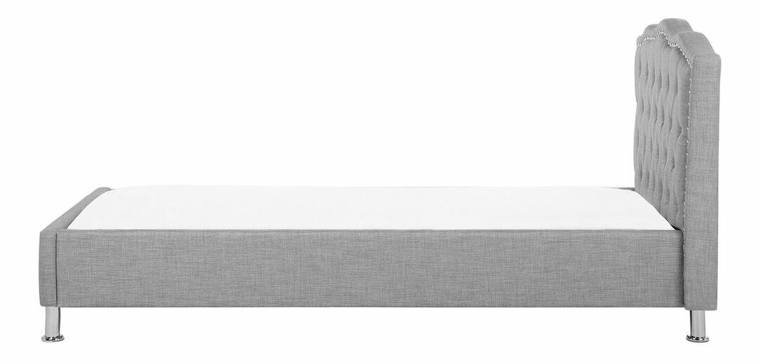 Jednolůžková postel 90 cm MATH (s roštem) (šedá)