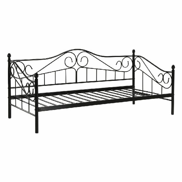 Jednolůžková postel 90 cm Danina (černá) (s roštem)