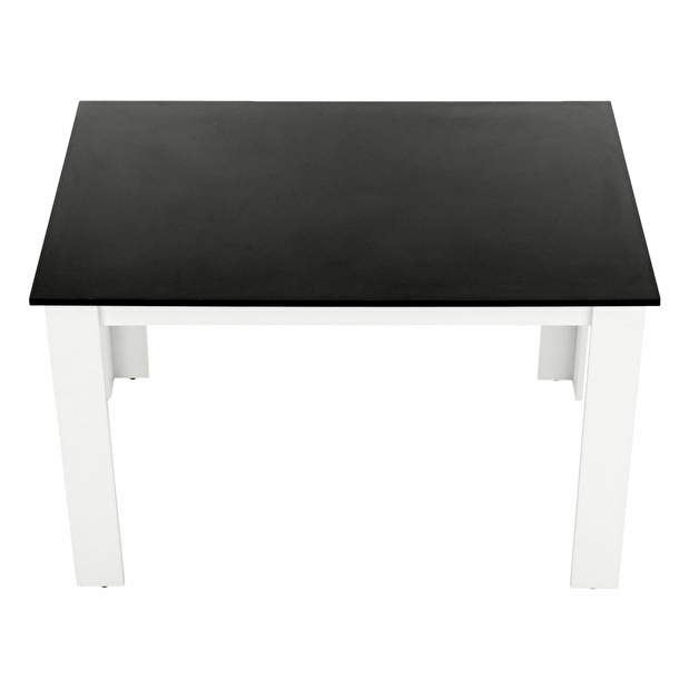 Jídelní stůl Plat (obdélník) (pro 4 osoby) (bílá + černá)