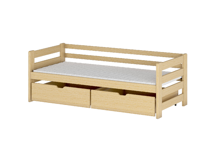 Dětská postel 80 cm Erin (s roštem a úl. prostorem) (borovice)