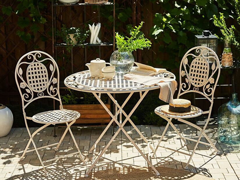 Zahradní stůl Basilia (krémově bílá)