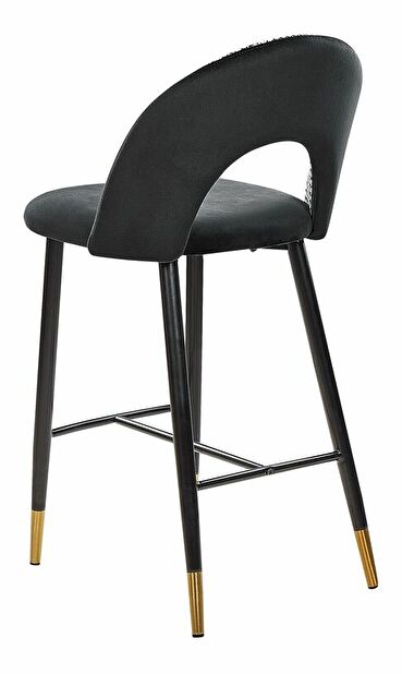Set 2 ks barových židlí Fabian (černobílá)