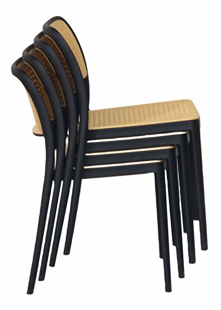 Jídelní židle RAVIN (černá + béžová)
