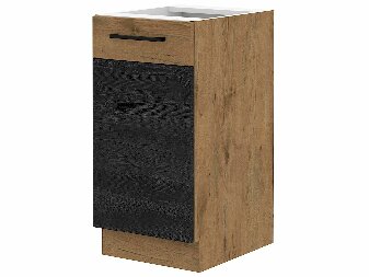 Dolní kuchyňská skříňka Virion 40 D 1F BB (dub lancelot + tmavé dřevo) *výprodej